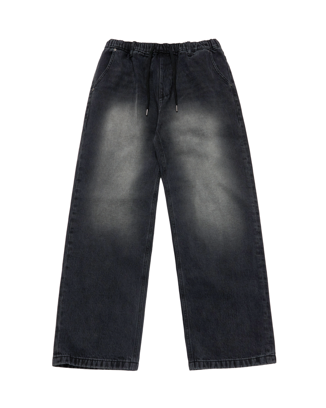 FULL BANDING WASHING DENIM PANTS BLACK