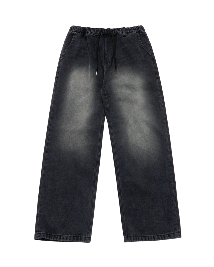 FULL BANDING WASHING DENIM PANTS BLACK