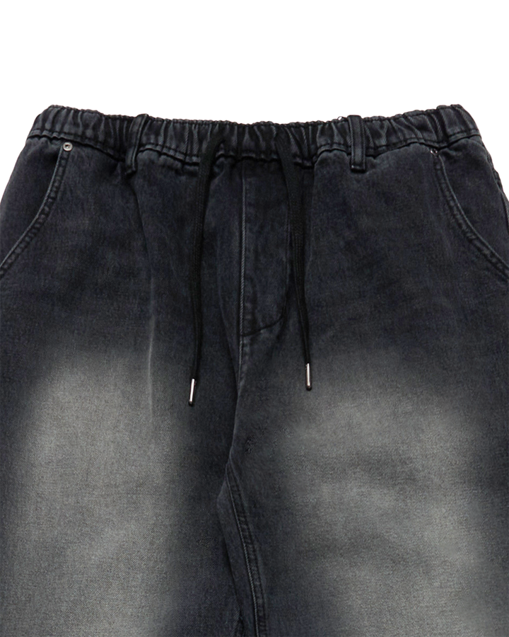 FULL BANDING WASHING DENIM PANTS BLACK