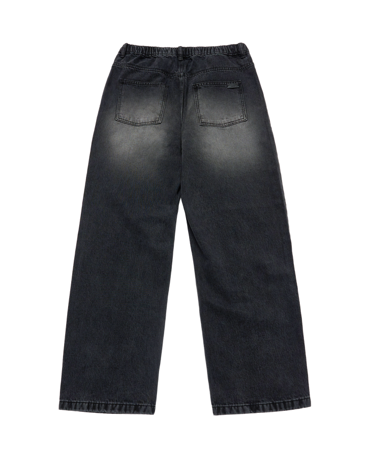 FULL BANDING WASHING DENIM PANTS BLACK