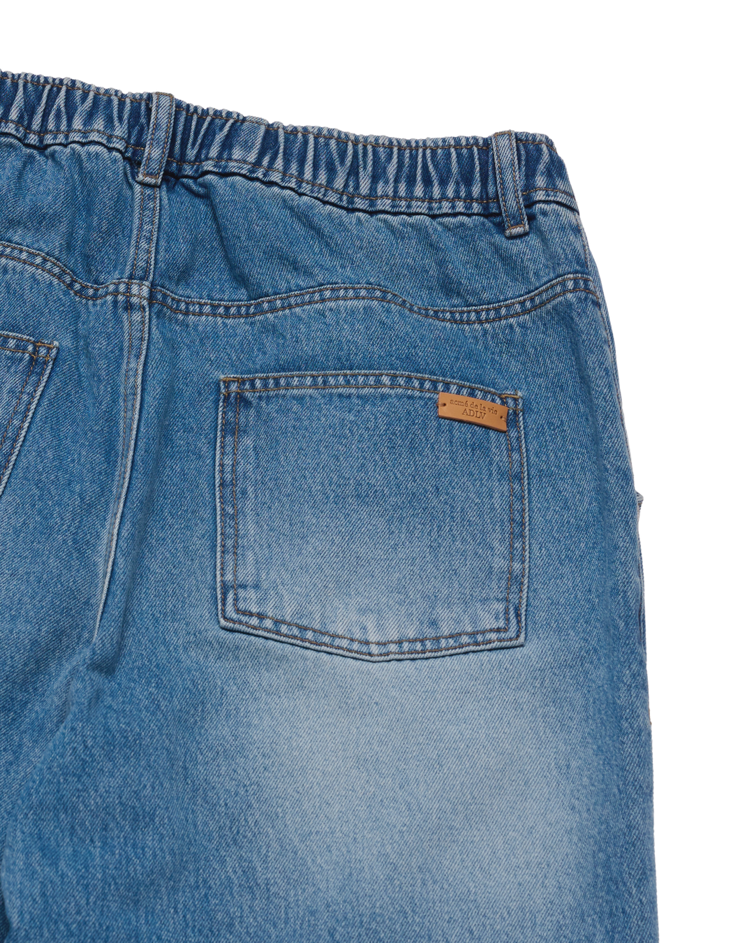 FULL BANDING WASHING DENIM PANTS BLUE