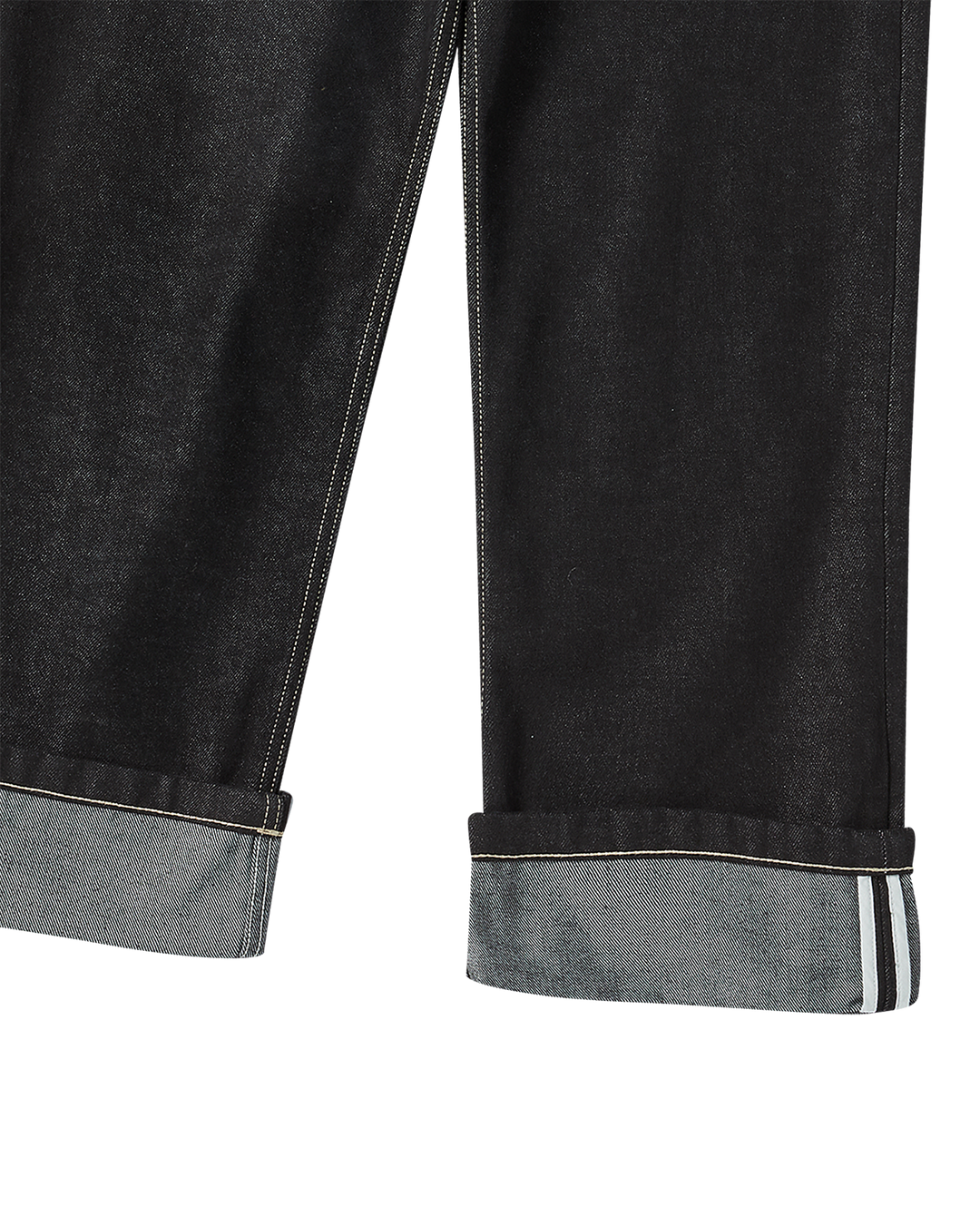 ROLL UP DENIM PANTS BLACK