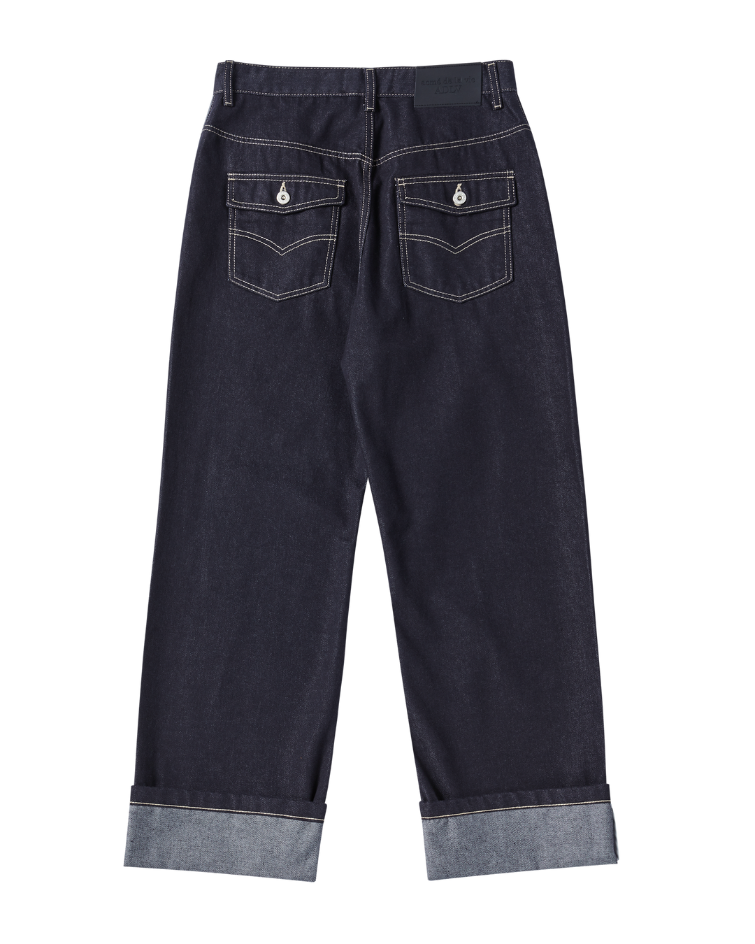 ROLL UP DENIM PANTS NAVY