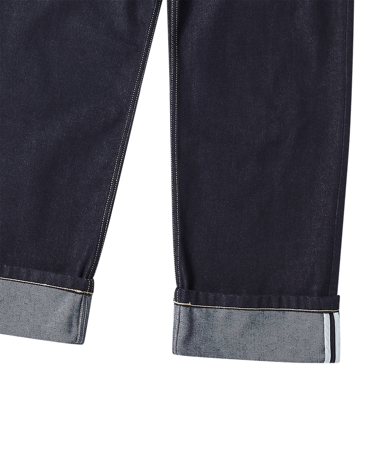 ROLL UP DENIM PANTS NAVY