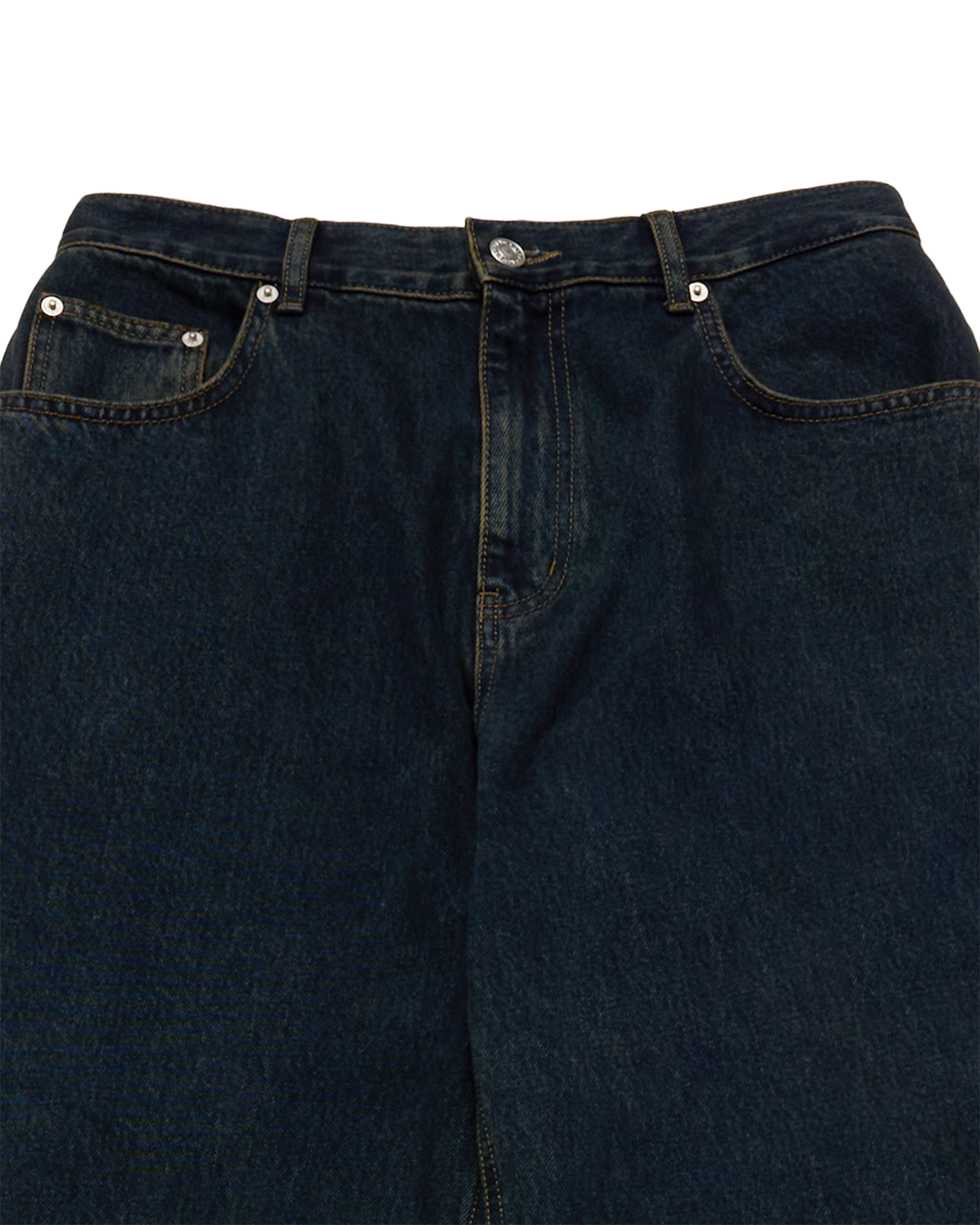 TAPERED FIT WASHING DENIM PANTS BLACK