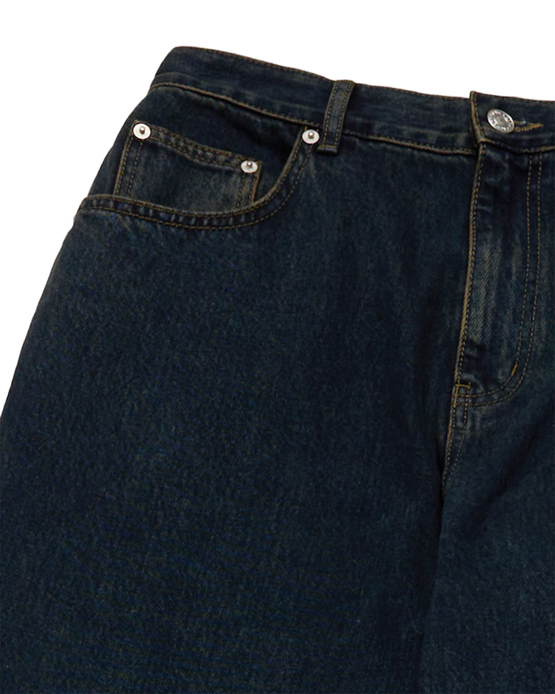 TAPERED FIT WASHING DENIM PANTS BLACK