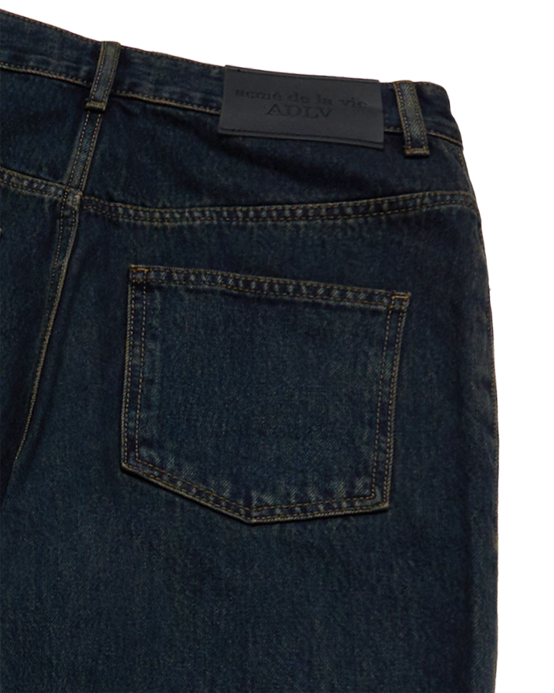 TAPERED FIT WASHING DENIM PANTS BLACK