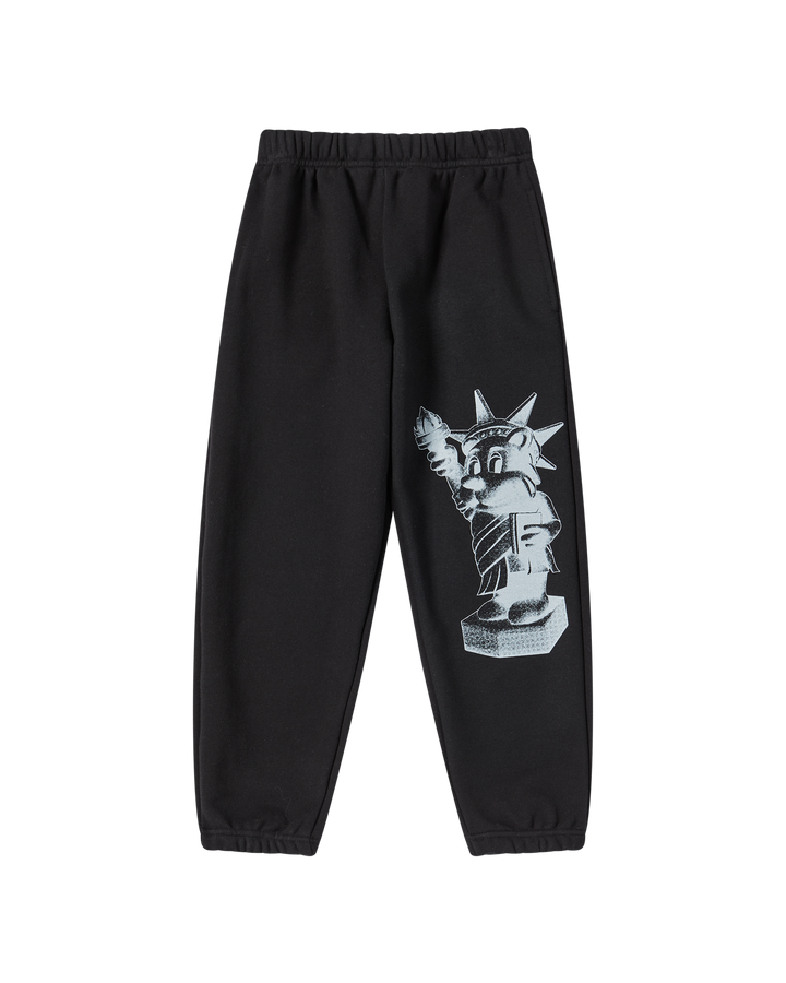 KIDS AC BEAR STATUE OF LIBERTY ZURRY PANTS BLACK