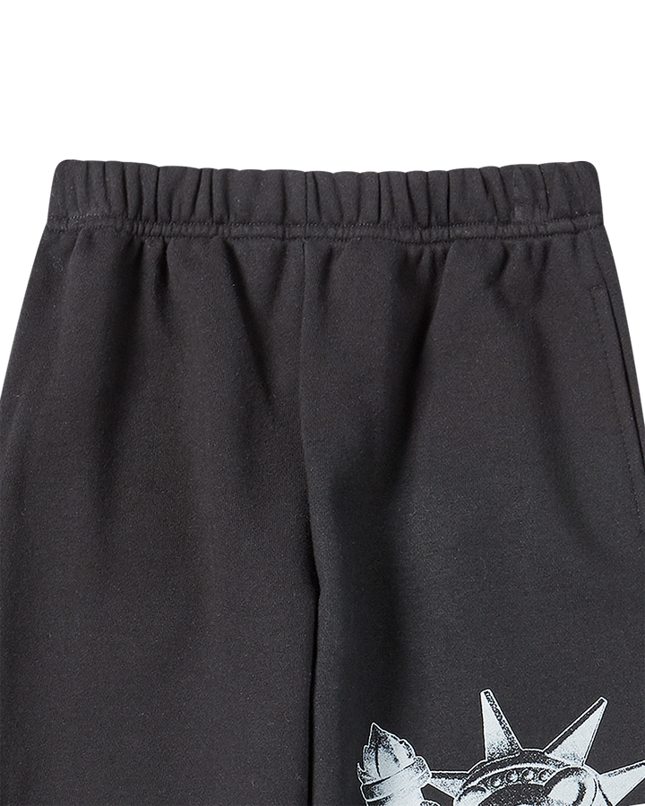 KIDS AC BEAR STATUE OF LIBERTY ZURRY PANTS BLACK