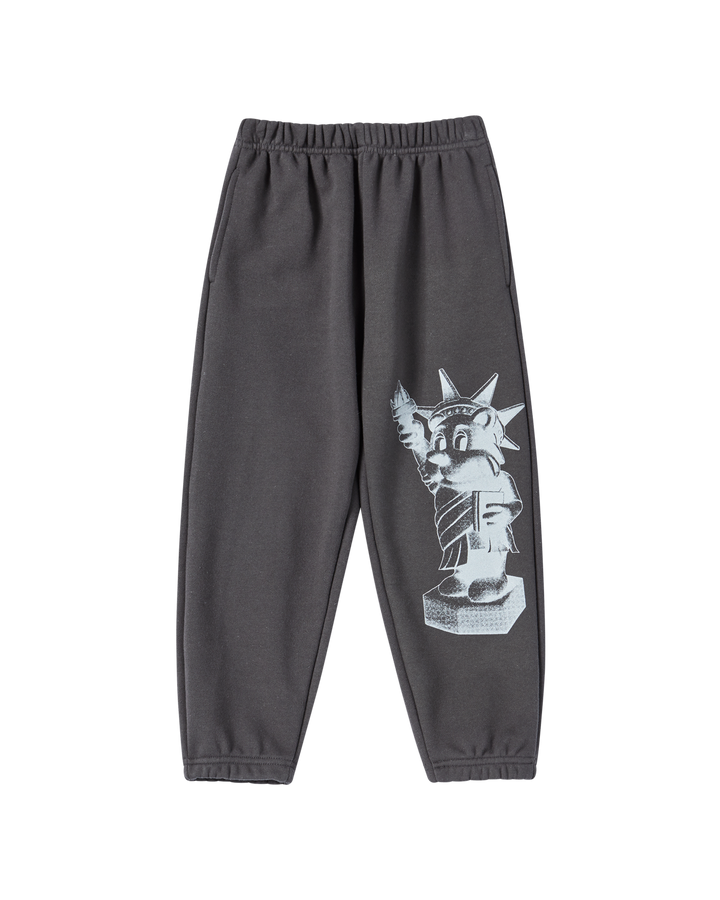 KIDS AC BEAR STATUE OF LIBERTY ZURRY PANTS CHARCOAL