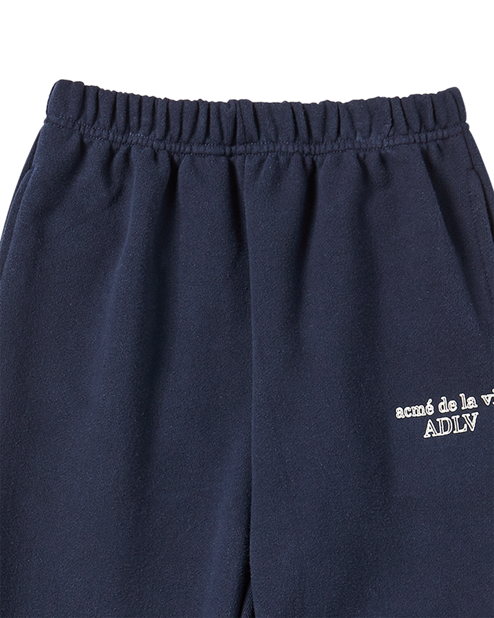 KIDS BORDER LINE BASIC LOGO LONG PANTS DARK NAVY