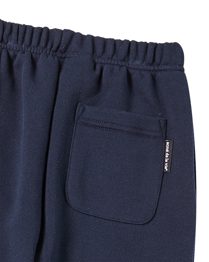 KIDS BORDER LINE BASIC LOGO LONG PANTS DARK NAVY