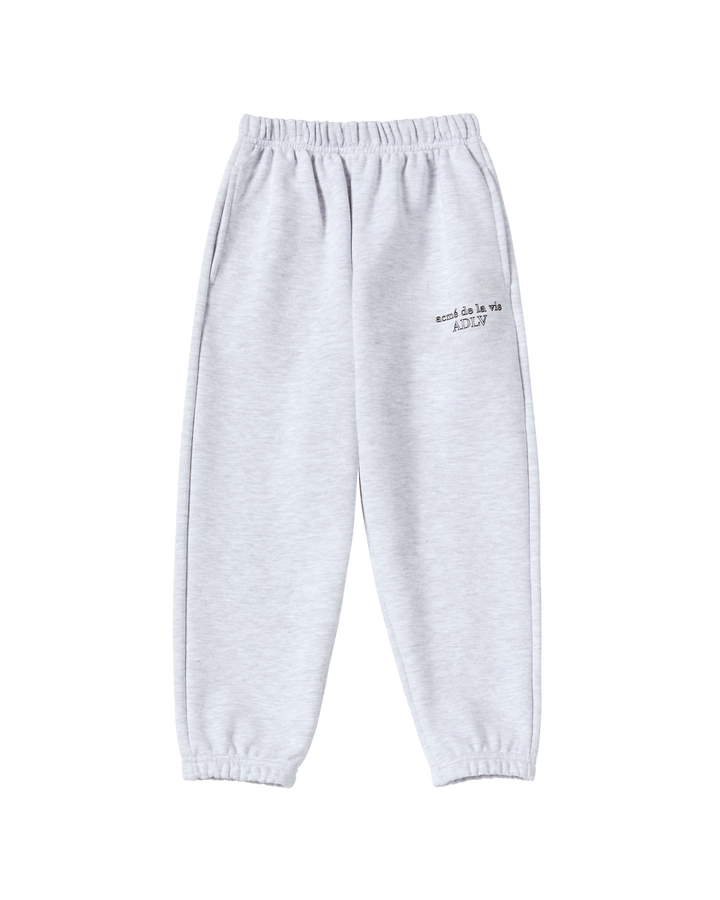 KIDS BORDER LINE BASIC LOGO LONG PANTS MELANGE