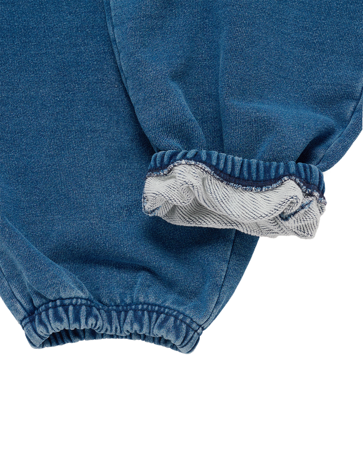 DENIM EFFECT ZURRY LONG PANTS NAVY