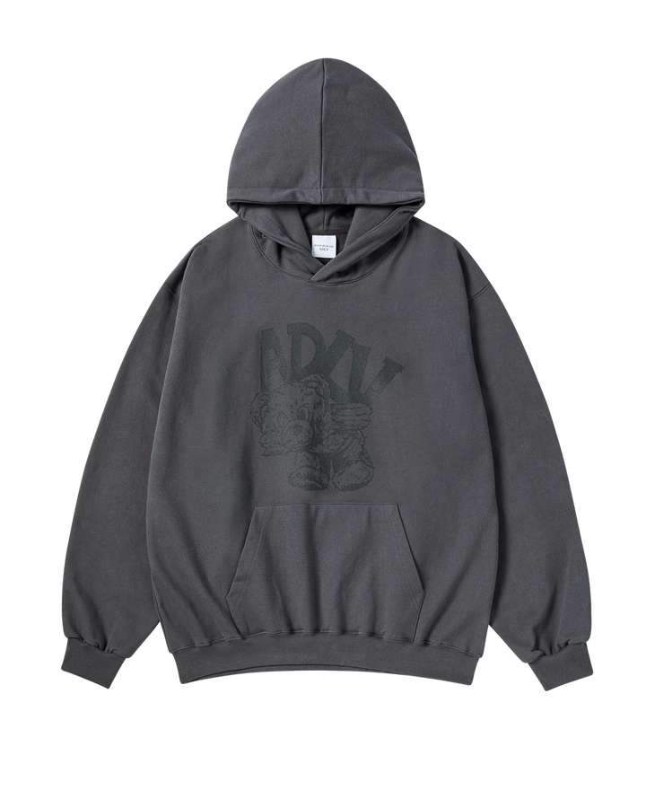ADLV PIGGYBACK HOODIE CHARCOAL