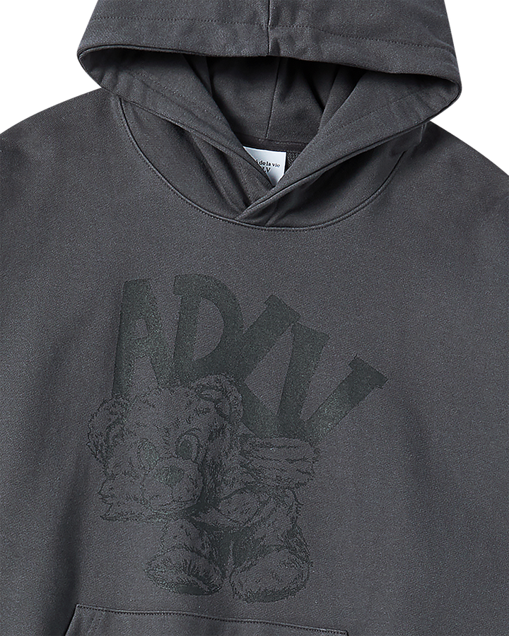 ADLV PIGGYBACK HOODIE CHARCOAL