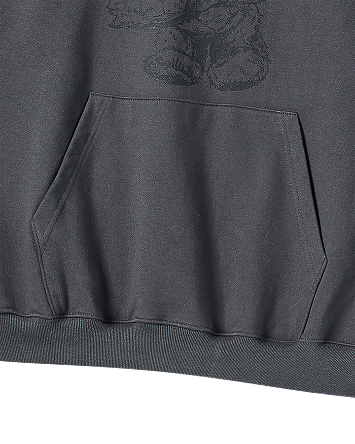 ADLV PIGGYBACK HOODIE CHARCOAL