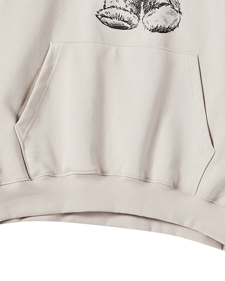 ADLV PIGGYBACK HOODIE ESSENTIAL BEIGE