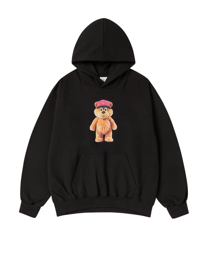 3D STAND AC BEAR NAPPING HOODIE BLACK