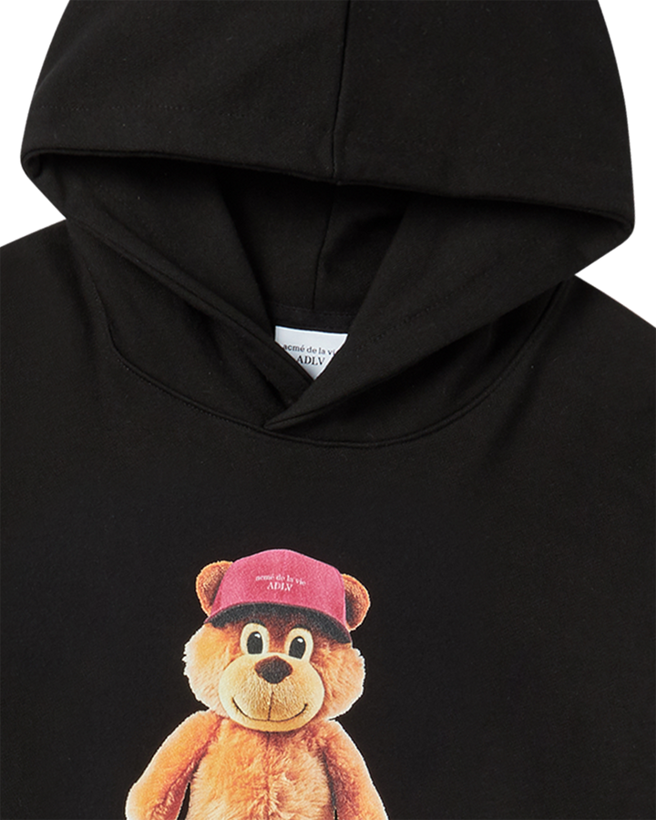 3D STAND AC BEAR NAPPING HOODIE BLACK