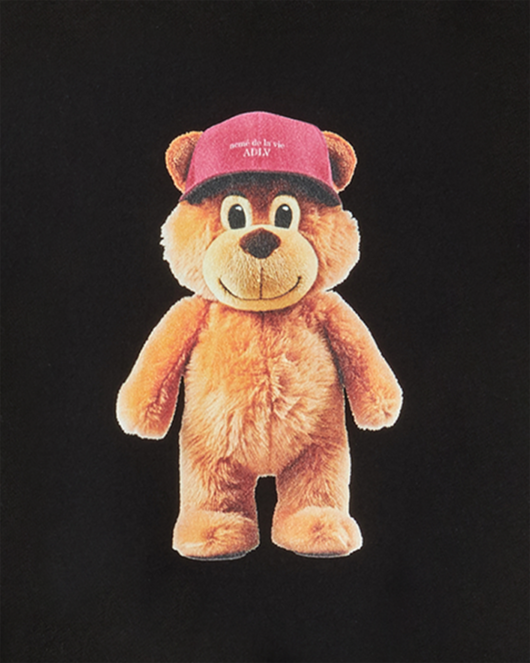 3D STAND AC BEAR NAPPING HOODIE BLACK