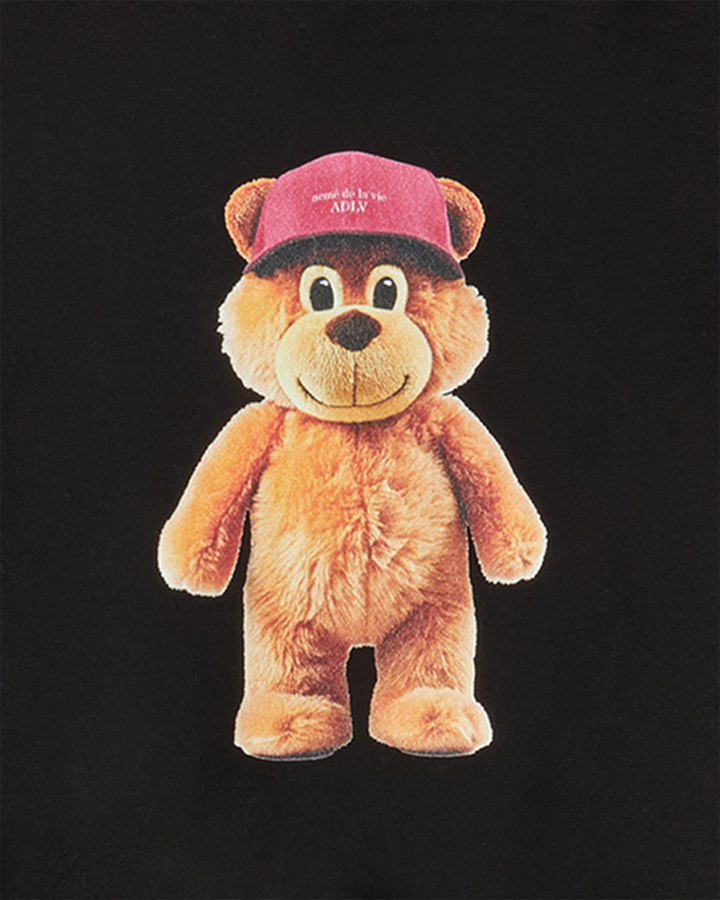 3D STAND AC BEAR NAPPING HOODIE BLACK