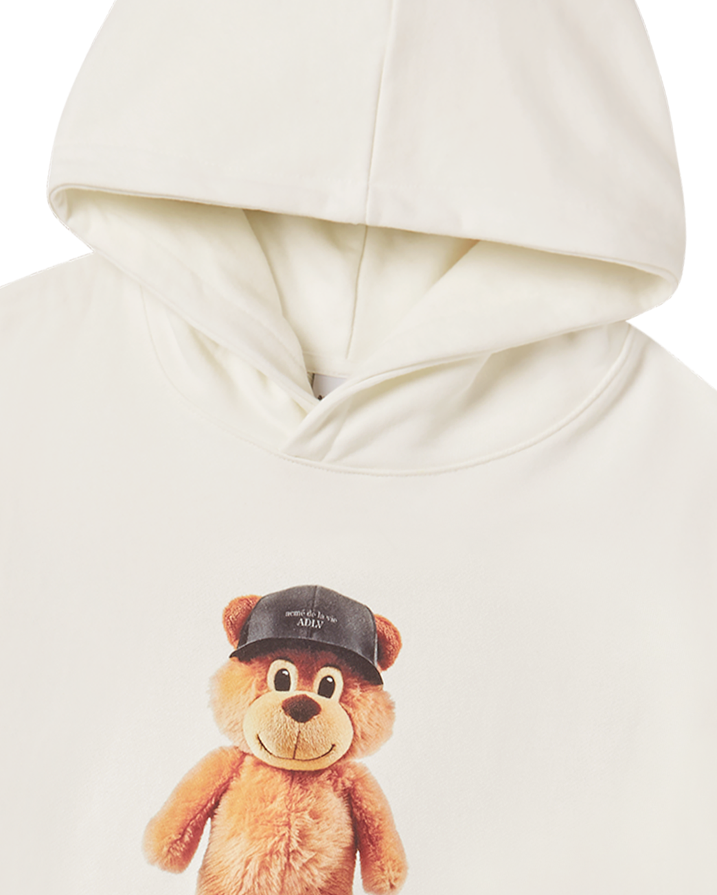 3D STAND AC BEAR NAPPING HOODIE CREAM
