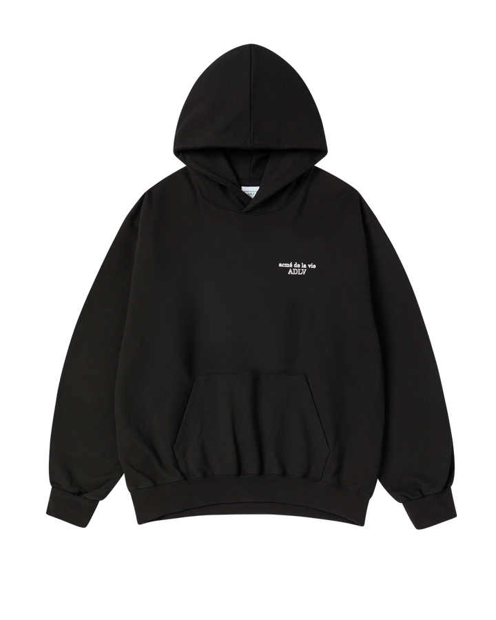 BORDER LINE BASIC LOGO HOODIE BLACK