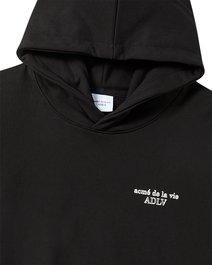BORDER LINE BASIC LOGO HOODIE BLACK