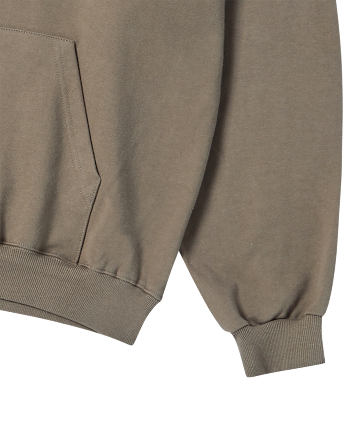 BORDER LINE BASIC LOGO HOODIE COCOA