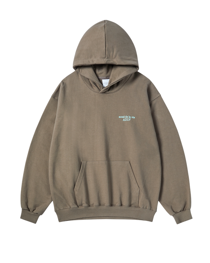 BORDER LINE BASIC LOGO HOODIE COCOA