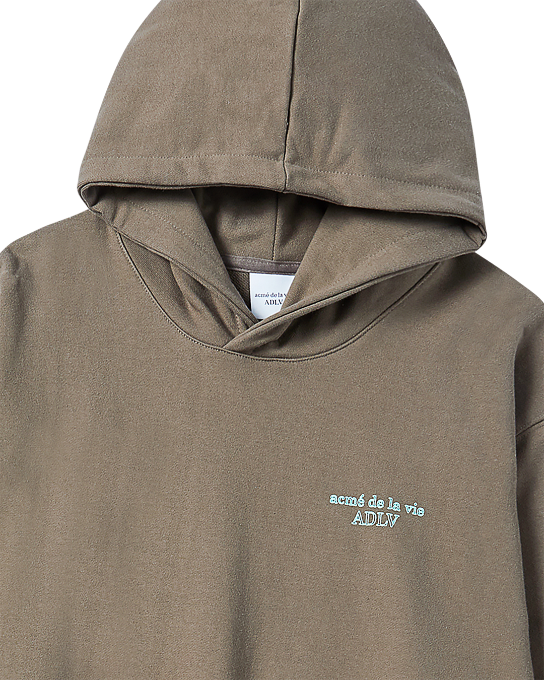 BORDER LINE BASIC LOGO HOODIE COCOA