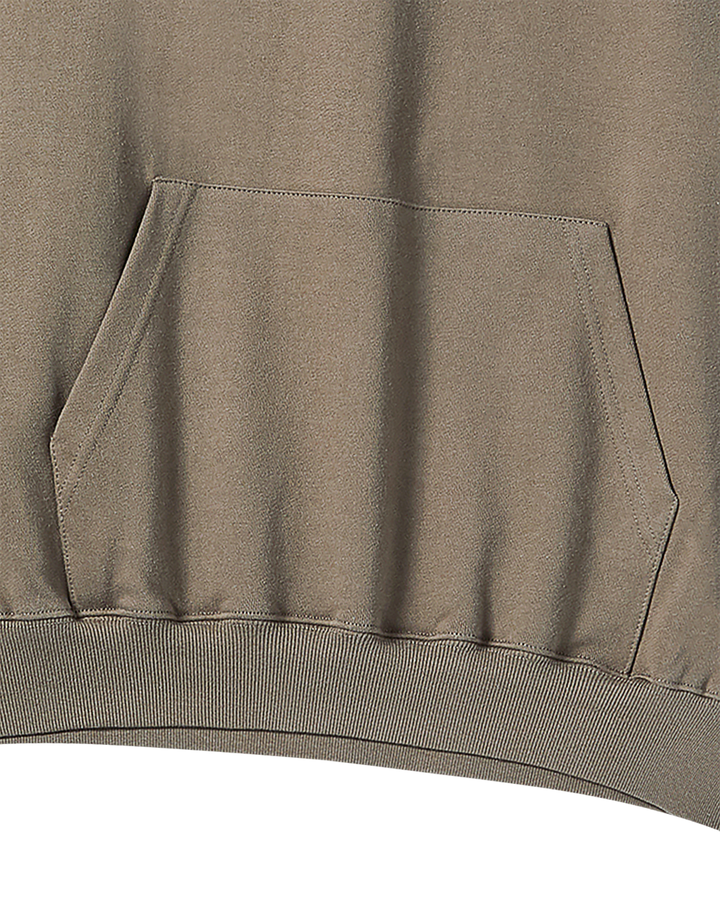 BORDER LINE BASIC LOGO HOODIE COCOA