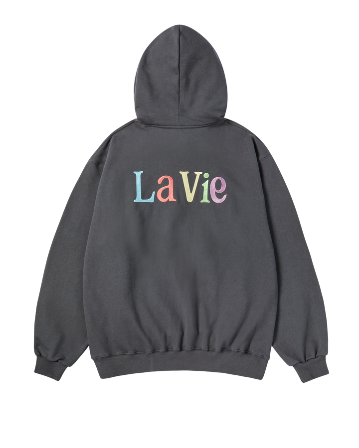 COLOR LOGO HOODIE CHARCOAL