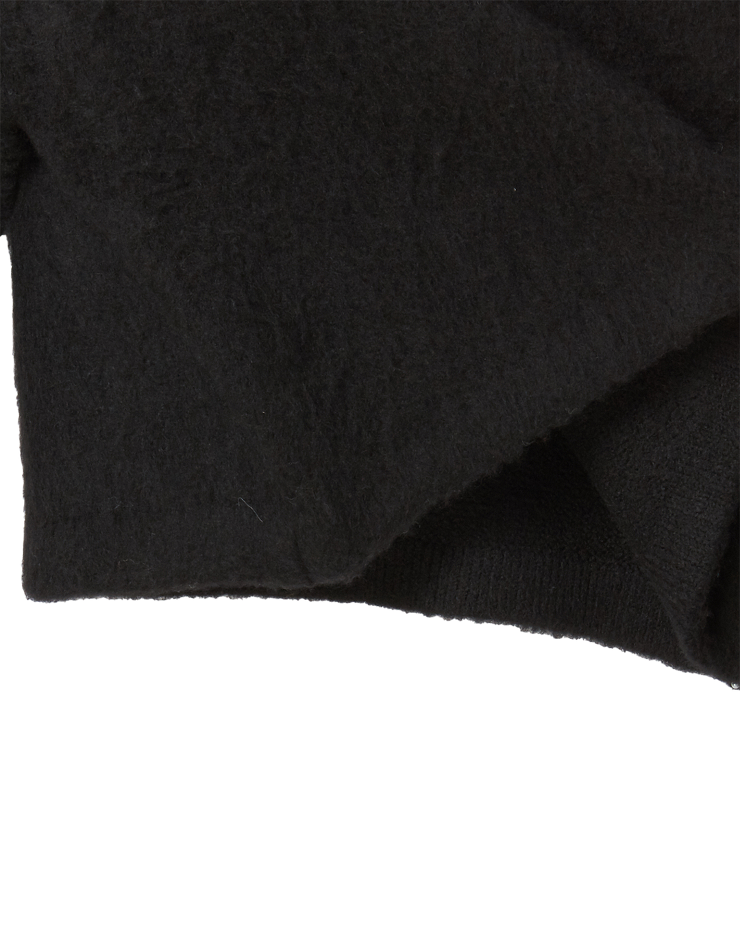 WOMAN V NECK CROP SOLID CARDIGAN BLACK