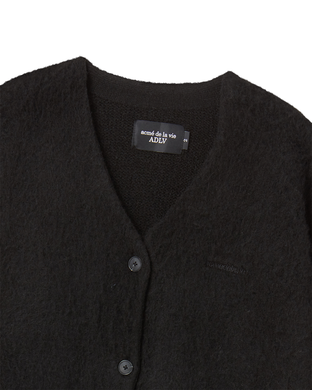 WOMAN V NECK CROP SOLID CARDIGAN BLACK