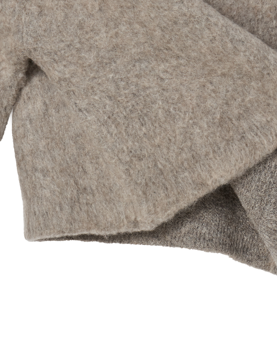 WOMAN V NECK CROP SOLID CARDIGAN COCOA