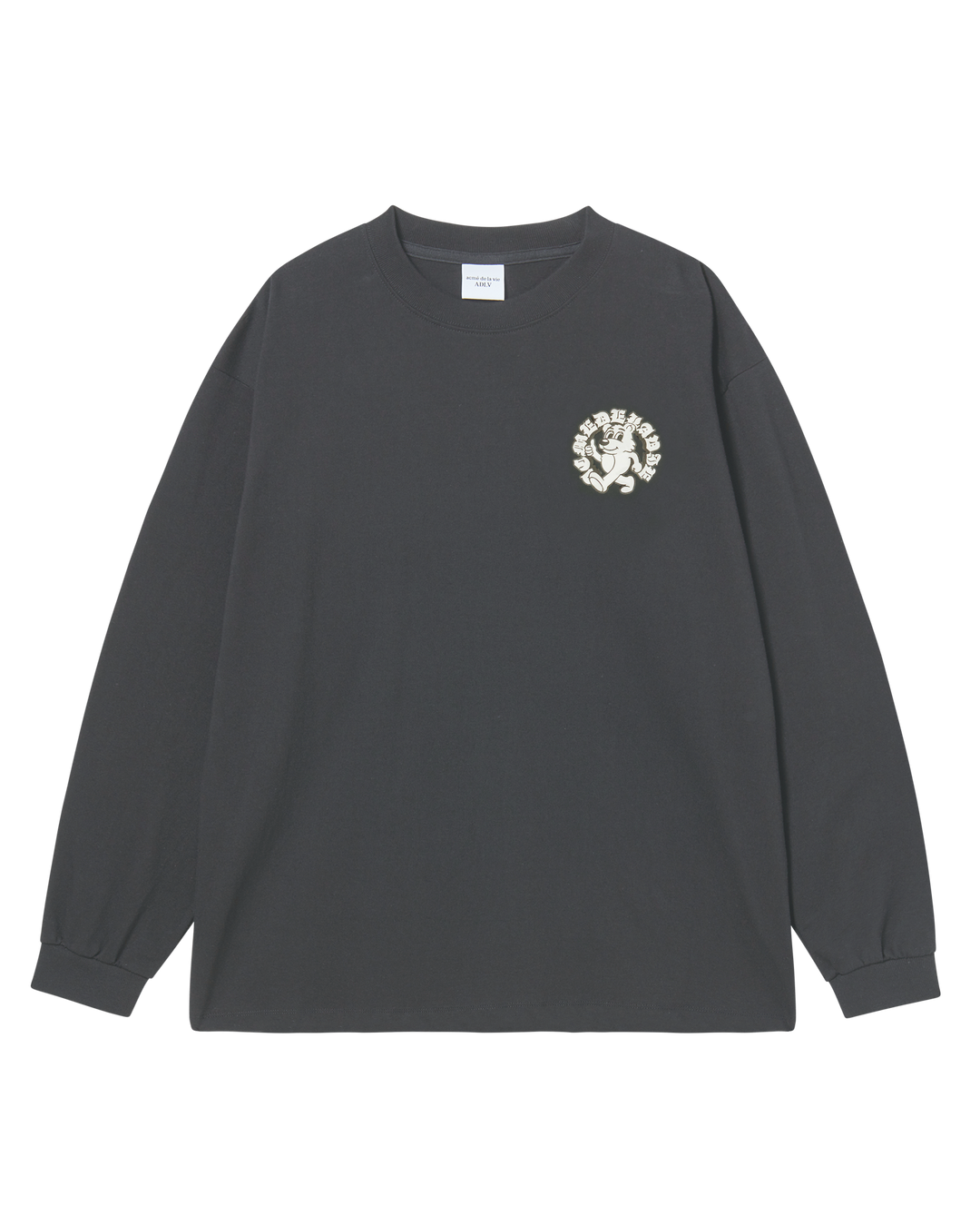 WALKING AC BEAR LONG SLEEVE T-SHIRT CHARCOAL