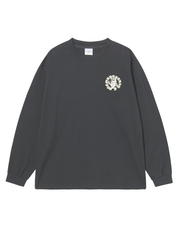WALKING AC BEAR LONG SLEEVE T-SHIRT CHARCOAL