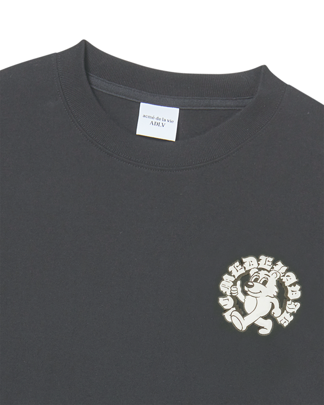 WALKING AC BEAR LONG SLEEVE T-SHIRT CHARCOAL