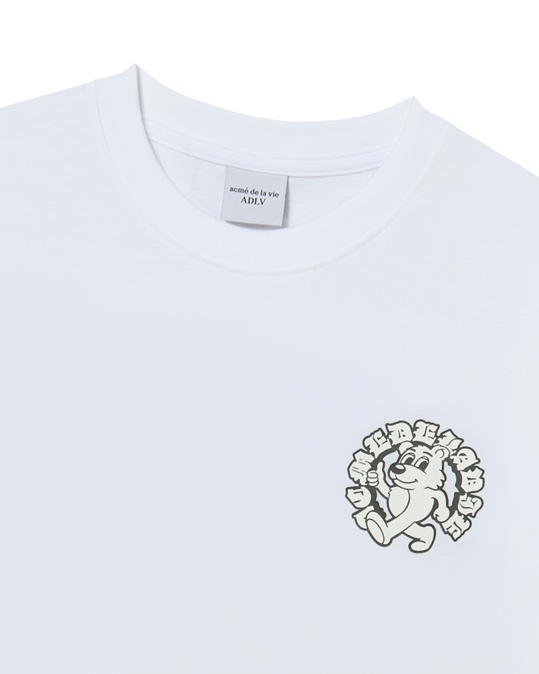 WALKING AC BEAR LONG SLEEVE T-SHIRT WHITE