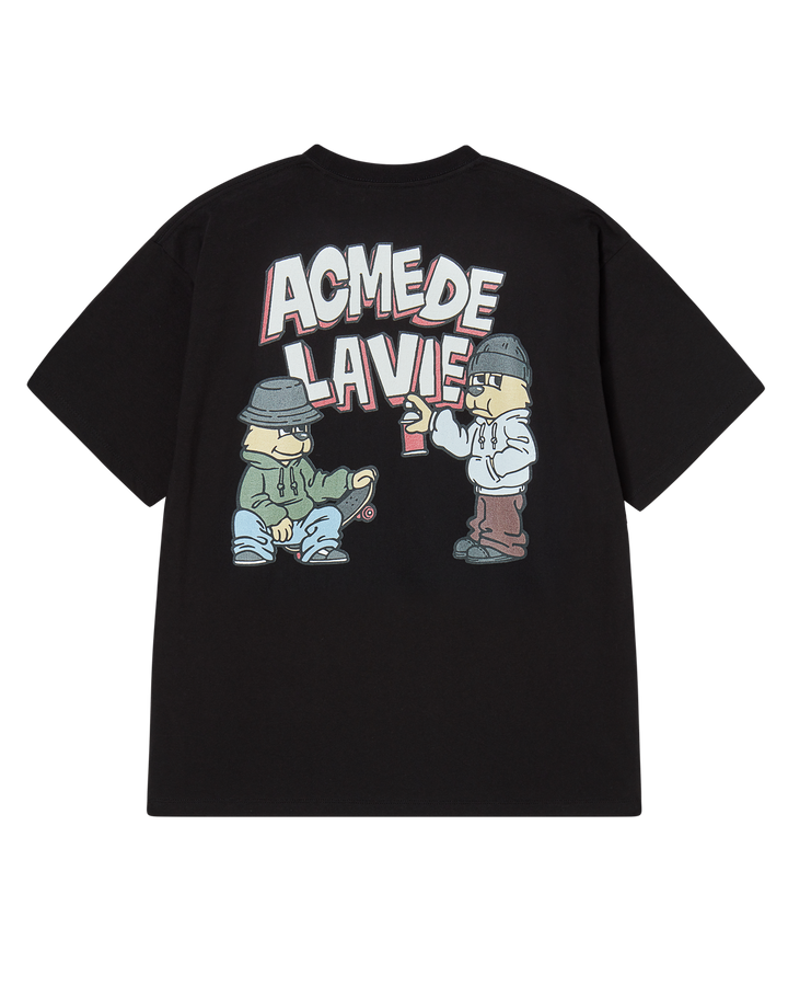 AC BEAR GRAFFITI SHORT SLEEVE T-SHIRT BLACK