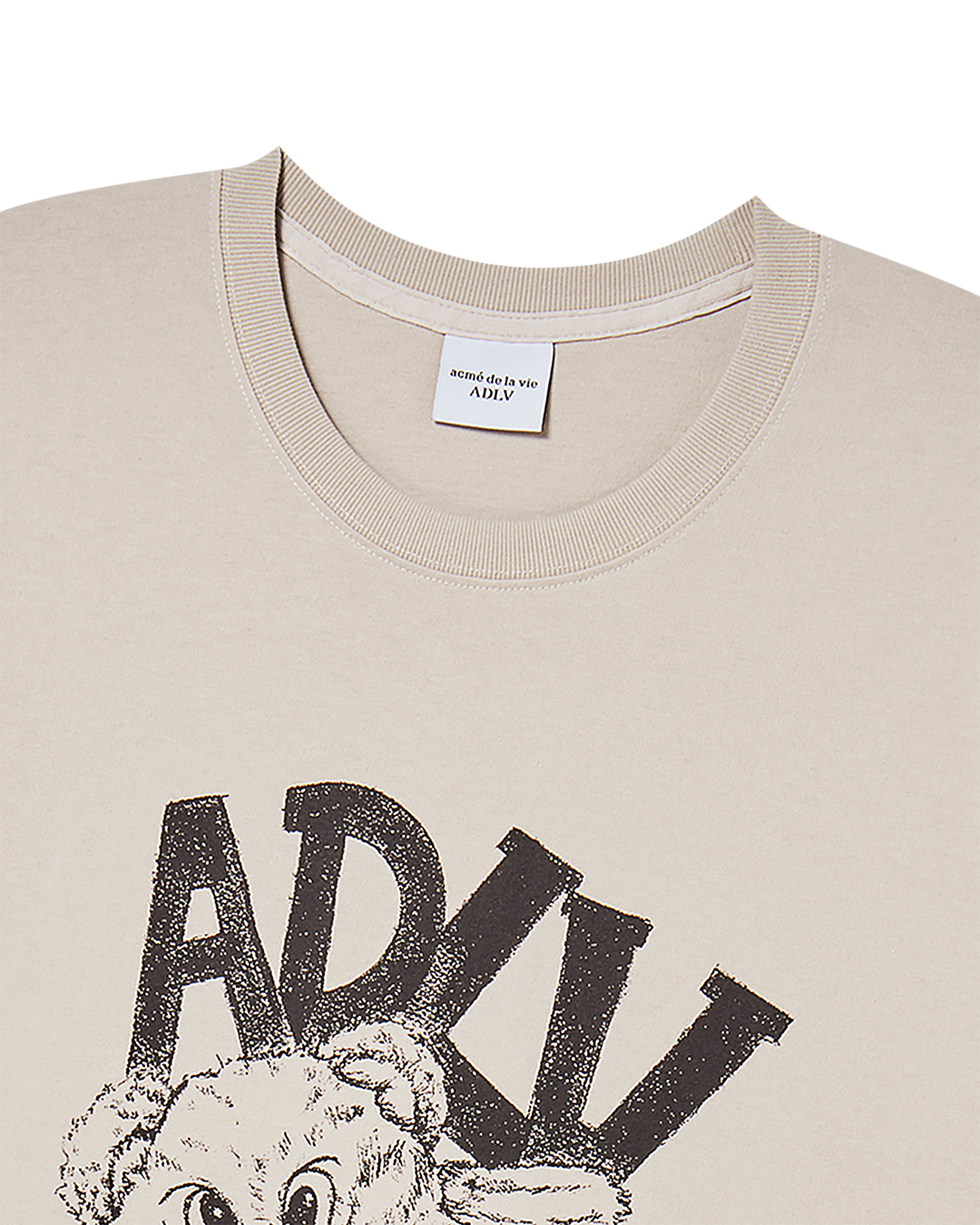 ADLV PIGGYBACK SHORT SLEEVE T-SHIRT ESSENTIAL BEIGE