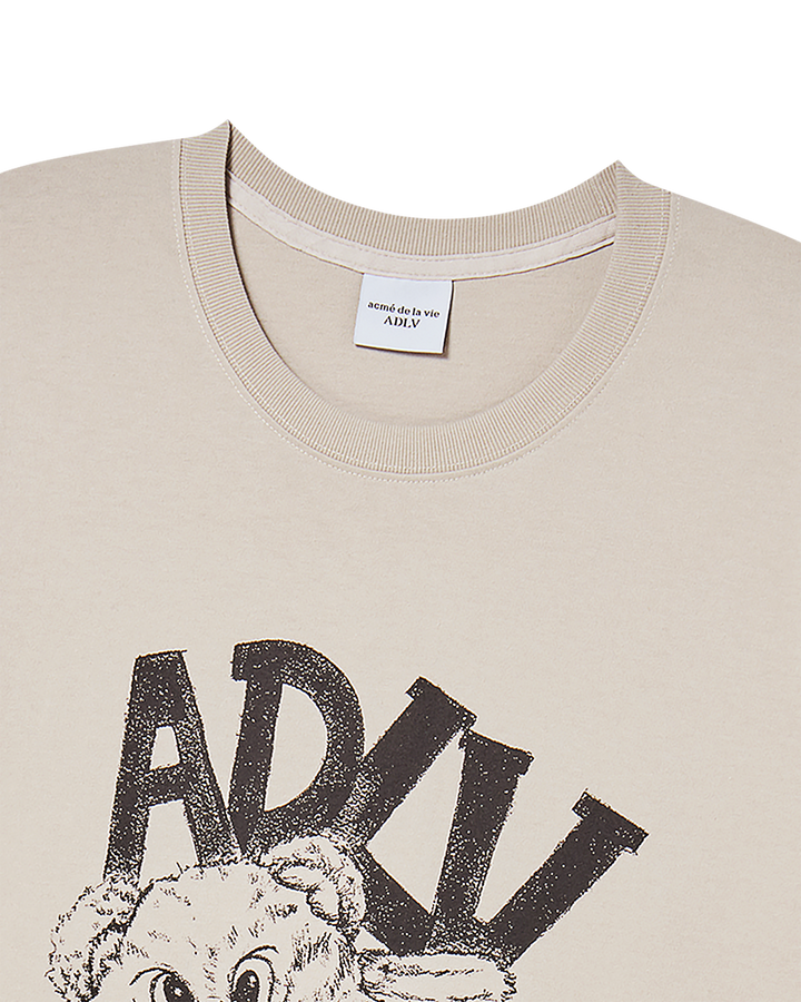 ADLV PIGGYBACK SHORT SLEEVE T-SHIRT ESSENTIAL BEIGE