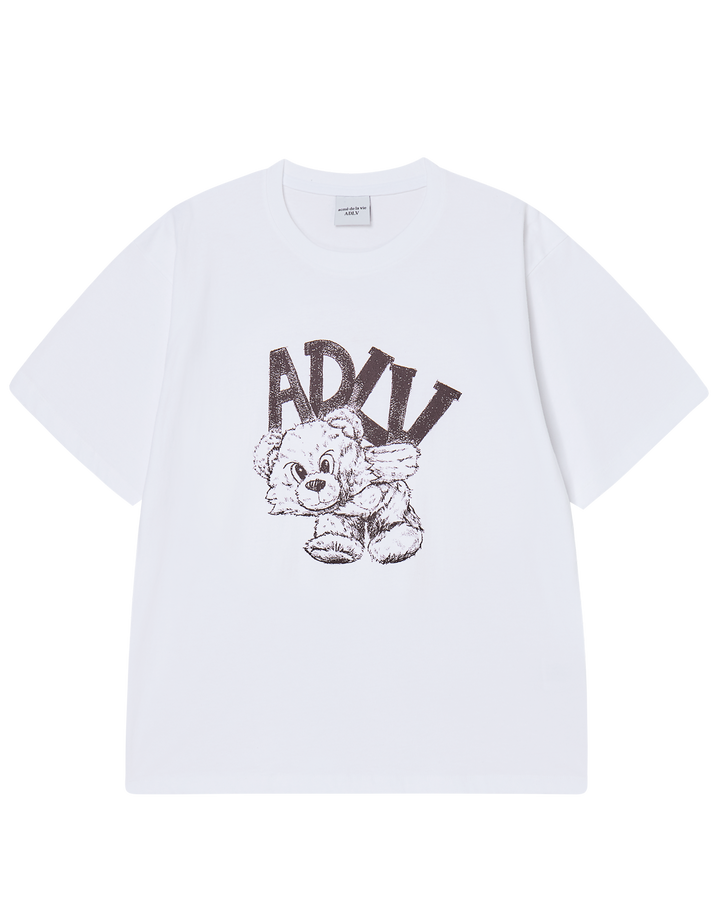ADLV PIGGYBACK SHORT SLEEVE T-SHIRT WHITE