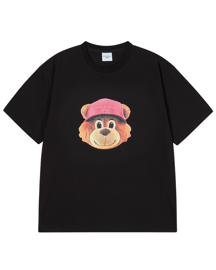 3D AC BEAR FACE SHORT SLEEVE T-SHIRT BLACK