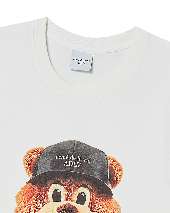 3D AC BEAR FACE SHORT SLEEVE T-SHIRT CREAM