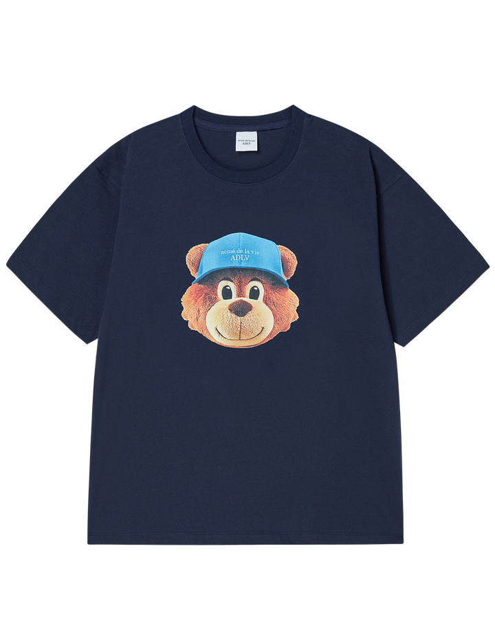3D AC BEAR FACE SHORT SLEEVE T-SHIRT DARK NAVY