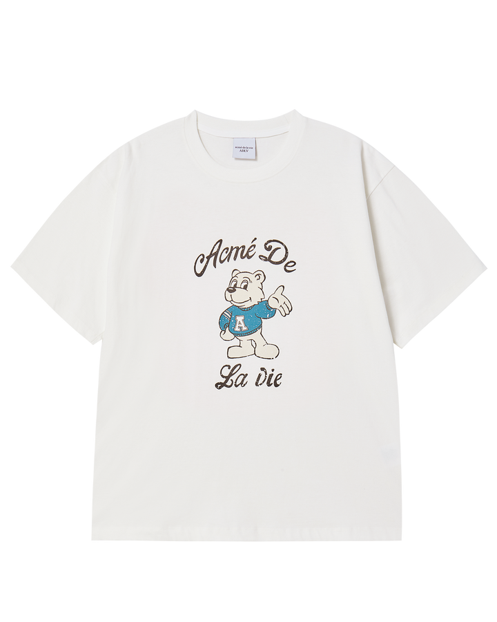 AC BEAR WELCOME SHORT SLEEVE T-SHIRT CREAM