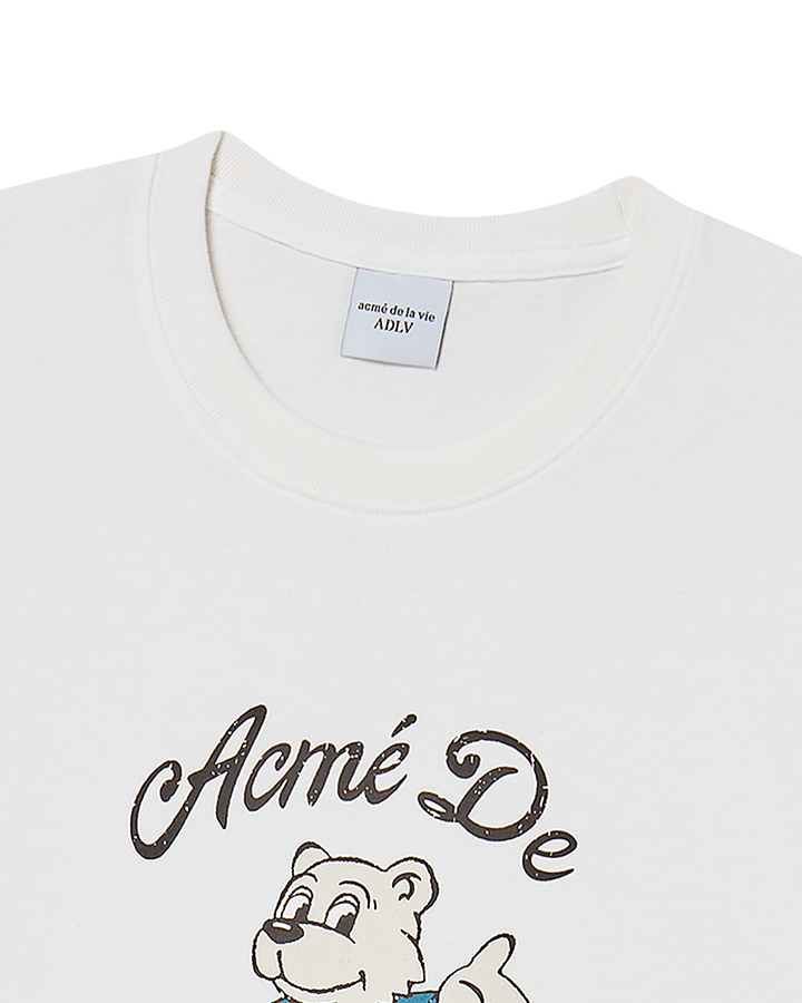 AC BEAR WELCOME SHORT SLEEVE T-SHIRT CREAM